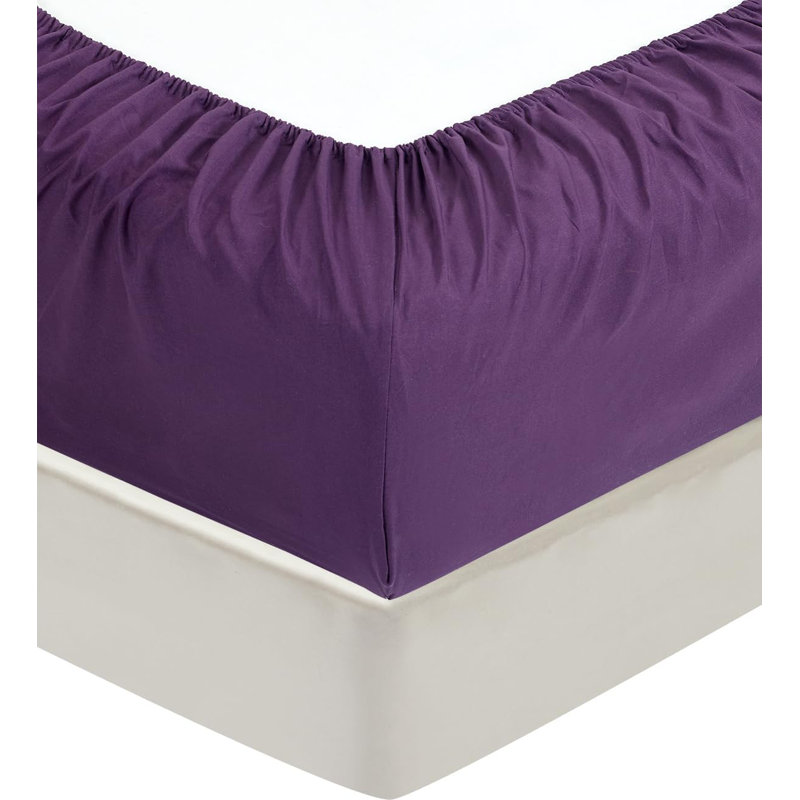 6-Piece Brushed Microfiber Bed Sheet Set, Twin Sheet Set with 3 Additional Pieces, Dark Purple