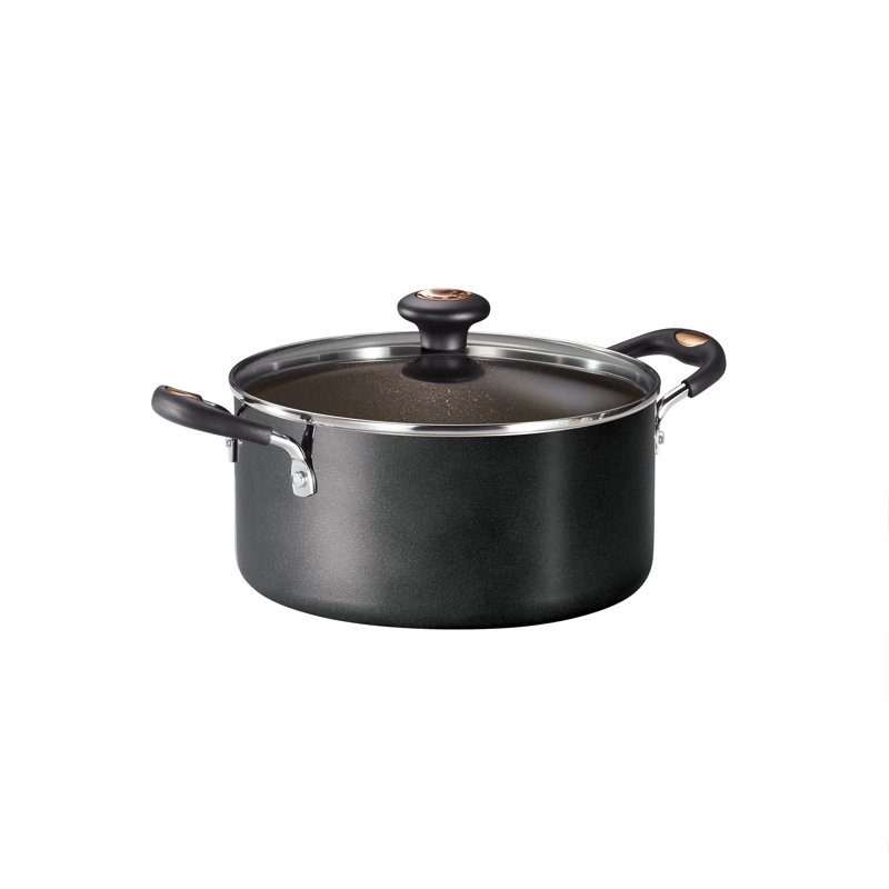 5 pi. Cocotte en aluminium antiadhésive ronde avec couvercle