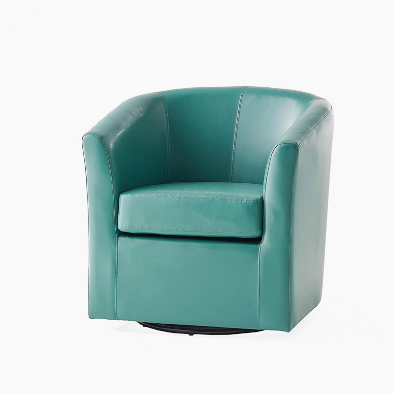 Fauteuil club pivotant, Turquoise