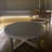 Vintage coffee table with smooth rounded edges-106325220