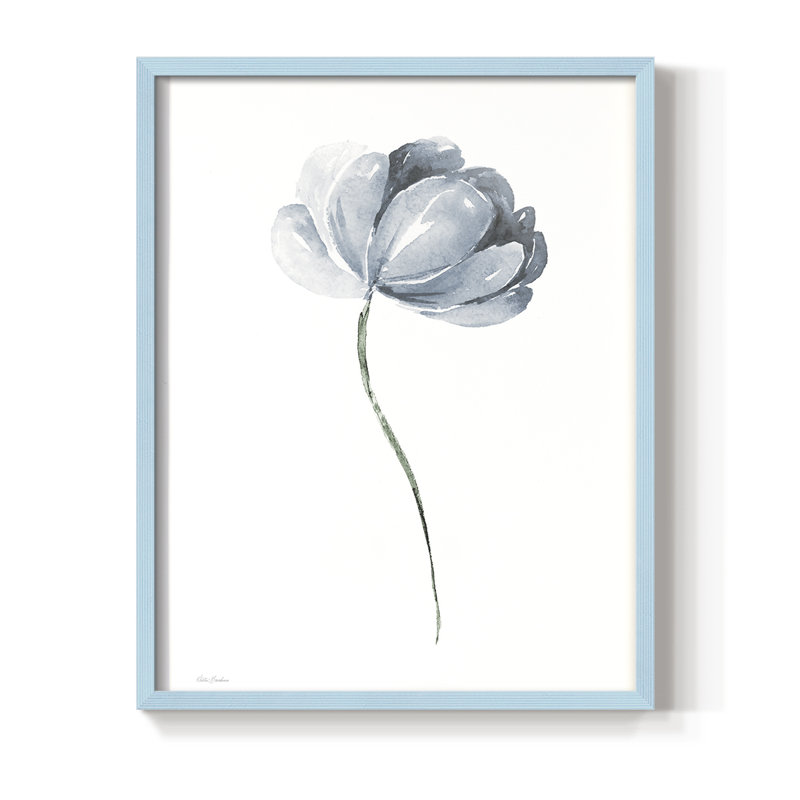 "Tulipe I", Bleu, H 30 po x l 24 po