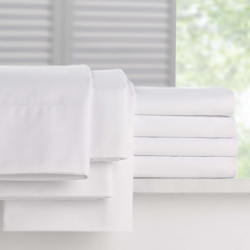 Martex Millennium 300 Fresh White Flat Sheet, King XL (114x114)