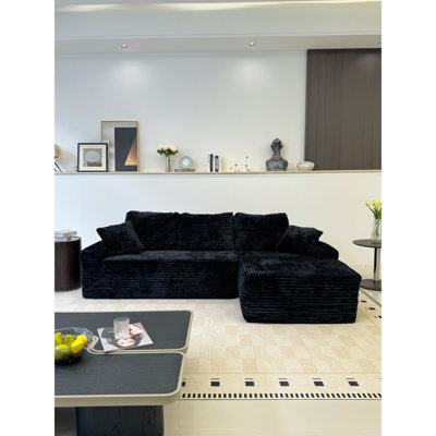 96" Compressed L-Shape Sofa Right Corner Facing sofa
