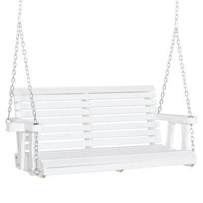 Porch Swing with Chains and Cupholders