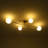 4 - Light Linear Glass Globe Semi Flush Mount