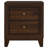 Walnut 2-Drawer Nightstand Bedside Table