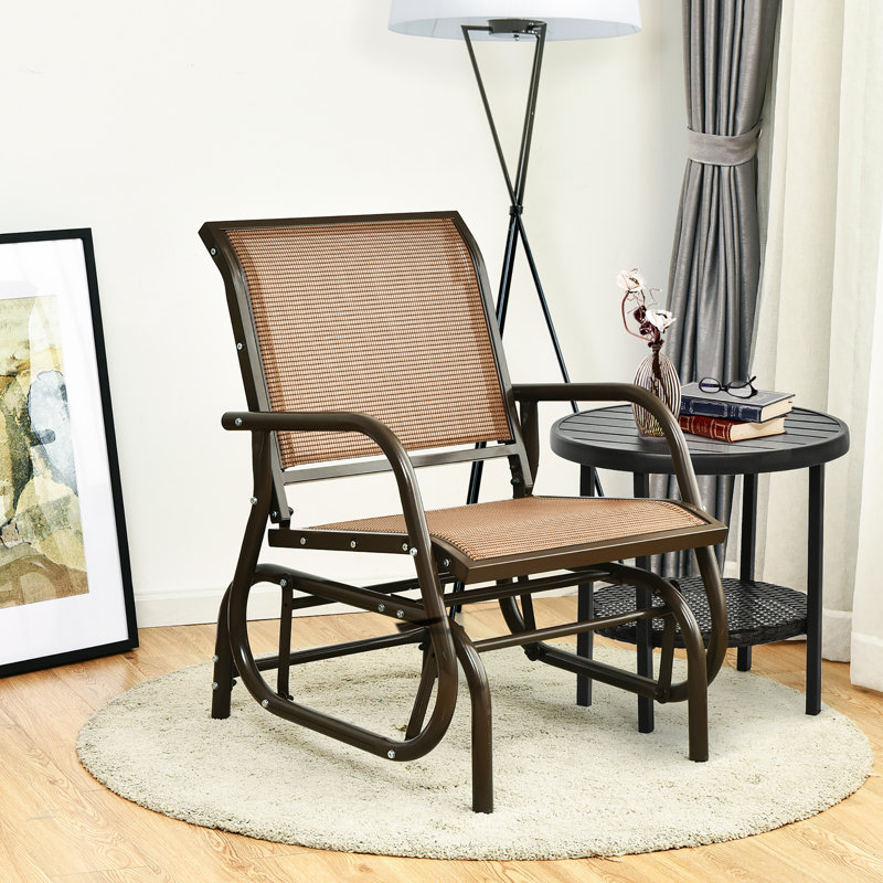 Fauteuil oscillant Cleamon, Brun