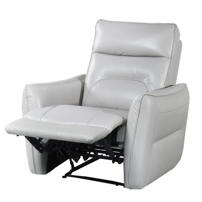 Fauteuil inclinable électrique Teren, cuir taupe riche, mousse