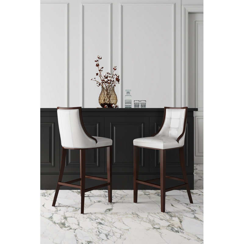 Tabouret de comptoir Fifth Avenue, Blanc perle, Tabouret de comptoir (siège d'une hauteur de 26 p
