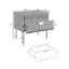 Mond 50cm W Manufactured Wood Bedside Table