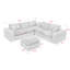 Canapé modulaire en L 107 po avec repose-pieds mobile 107 po Boucle-1989129525
