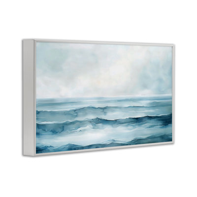 Aquarelle Moody Waves, giclée encadrée, design par LSR Design Studio
