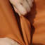 Causeuse coussin orange en cuir véritable-1660130631
