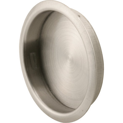 Closet Door Finger Pull, 1-3/4 in., Satin Nickel Finish (2 Pack)