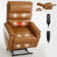 Fauteuil inclinable en similicuir en polyuréthane avec télécommande électrique, massage thermique et mécanisme de mouvement robuste-624187862