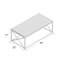 Table basse Brady, plateau en faux bois, structure en X en métal-111703231-111703228-111703230