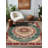 Otto Burgundy Green Beige Oriental Machine Printed Cotton Polyester Area Rug-90523556