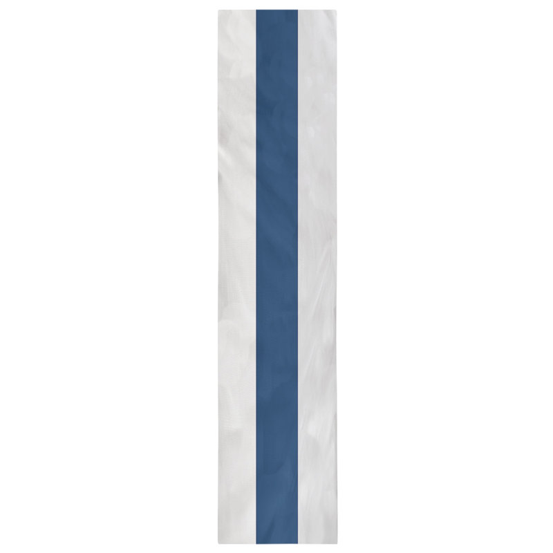 Chemin de table Seattle, Houston, 90 po x 16 po, Blanc / bleu marine / gris