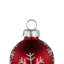 Christmas Glass Ball Ornament With Snowflake Place Card Holders - 2" - Red - Set Of 6