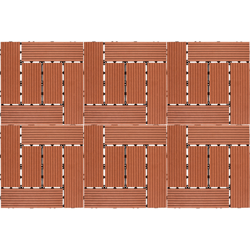 Chantasia 20cm L x 29.5cm W Plastic Interlocking Deck Tile