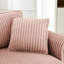 Chaise simple en velours côtelé rose avec dossier confortable et facile à assembler, pour économiser de l'espace sur le balcon-97158049
