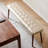 Brown - Toned Oak Dining Bench With Khaki Leather Cushion, High Wear , Multifunctional For Living Room Upholstered Filler, And Living, 17.72 In