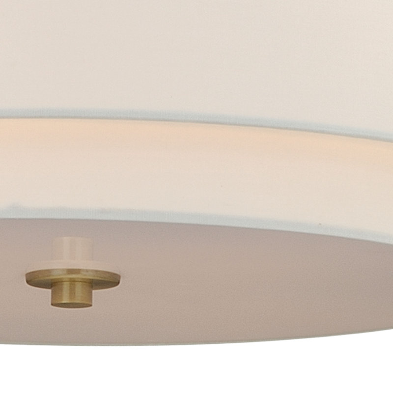Lustre tambour 4 lumières Amia, Laiton mat