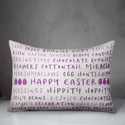 Spun Polyester Reversible Throw Pillow