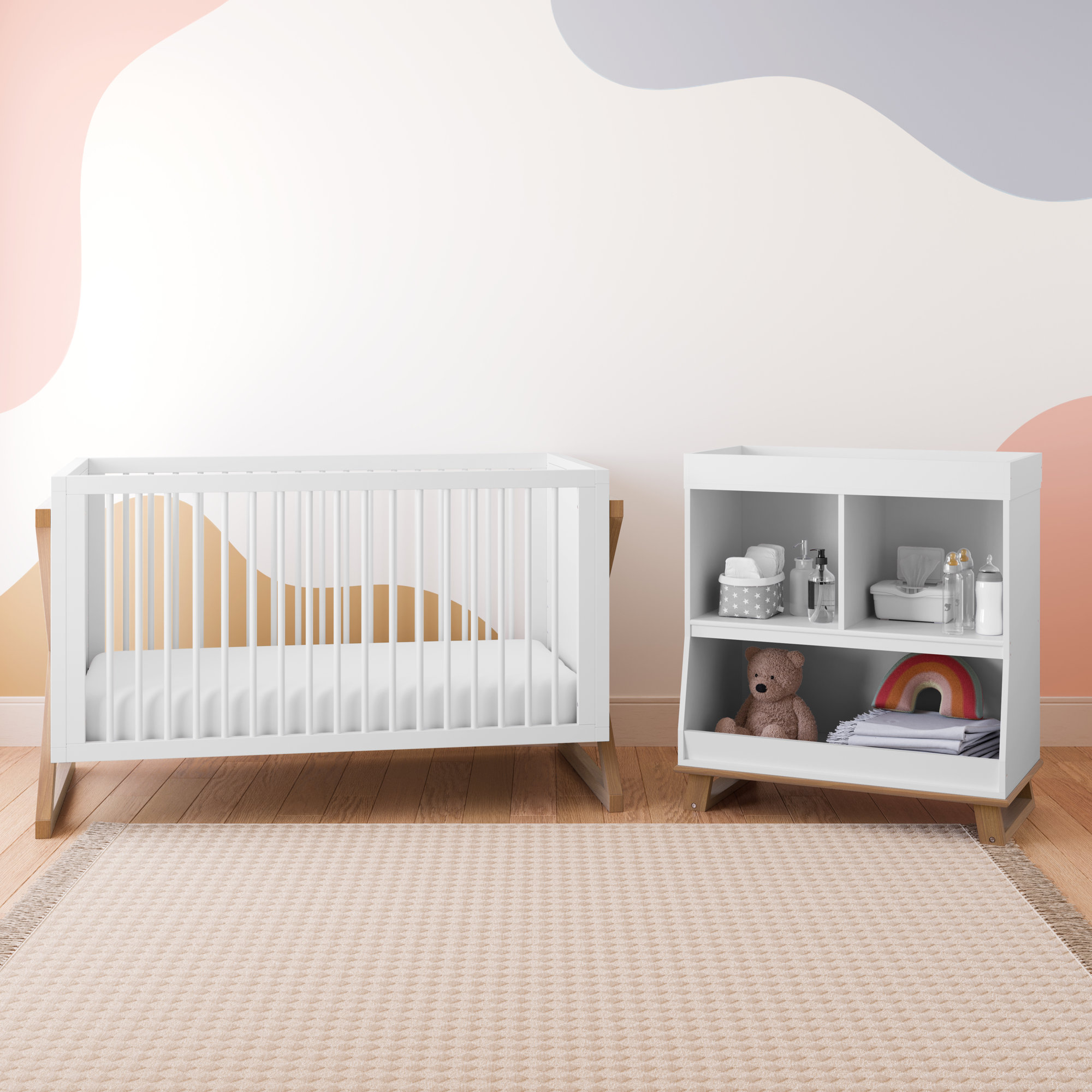 Equinox Convertible Standard 2 - Piece Nursery Furniture Set