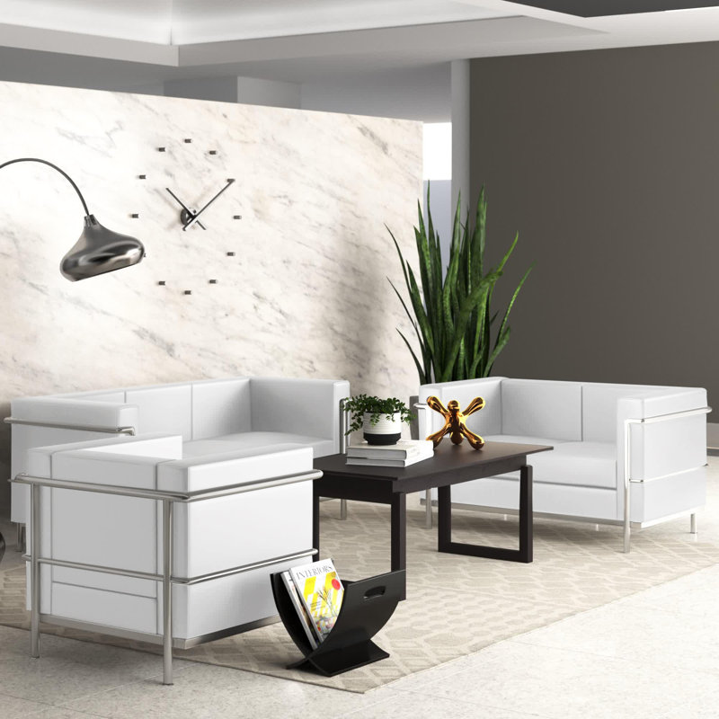 Ensemble de réception Hercules Regal Series LeatherSoft, Blanc Melrose