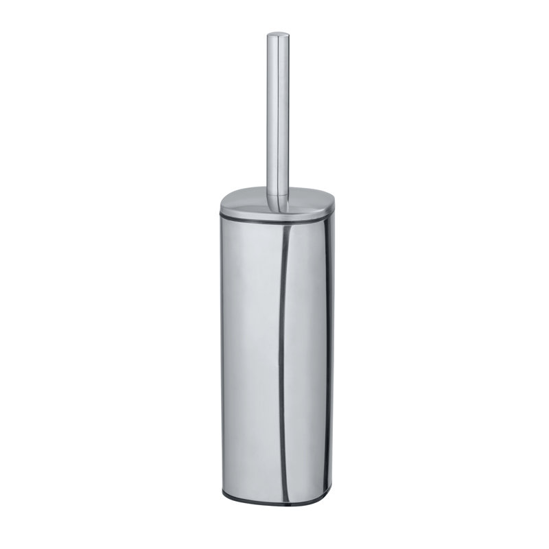 Alassio toilet brush holder, white steel, toilet brush holder, Silver