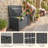 100 Gallon Resin Outdoor Storage Box Waterproof Deck Box w/ Lockable Lid & Wheels-116269383