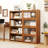 4-Tier Bamboo Bookshelf w/Doors See-through Acrylic Doors Freestanding Bookcase-367919691