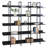 5 Tier Bookcase Home Office Open Bookshelf, Vintage Industrial Style Shelf With Metal Frame-231400946