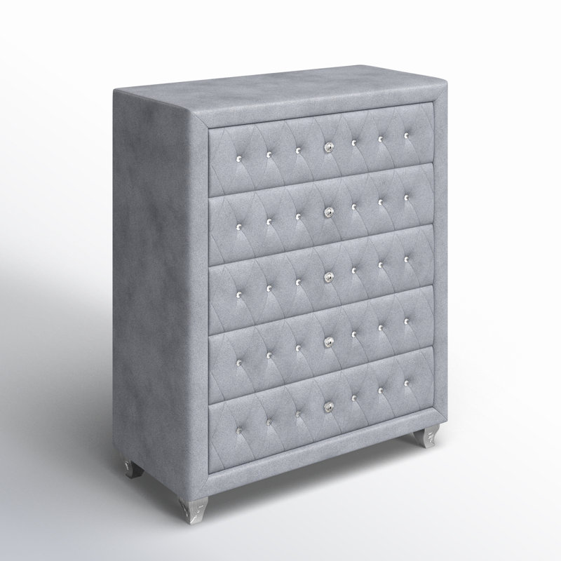 Commode 5 tiroirs Dilbeck, Grey