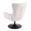 Upholstered Plain Weave / Muslin Swivel Armchair-1066064144