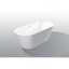 Baignoire autoportante en acrylique de 55 po, baignoire autoportante, acrylique blanc brillant, bonde chromée Toe-Tap, certification Cupc