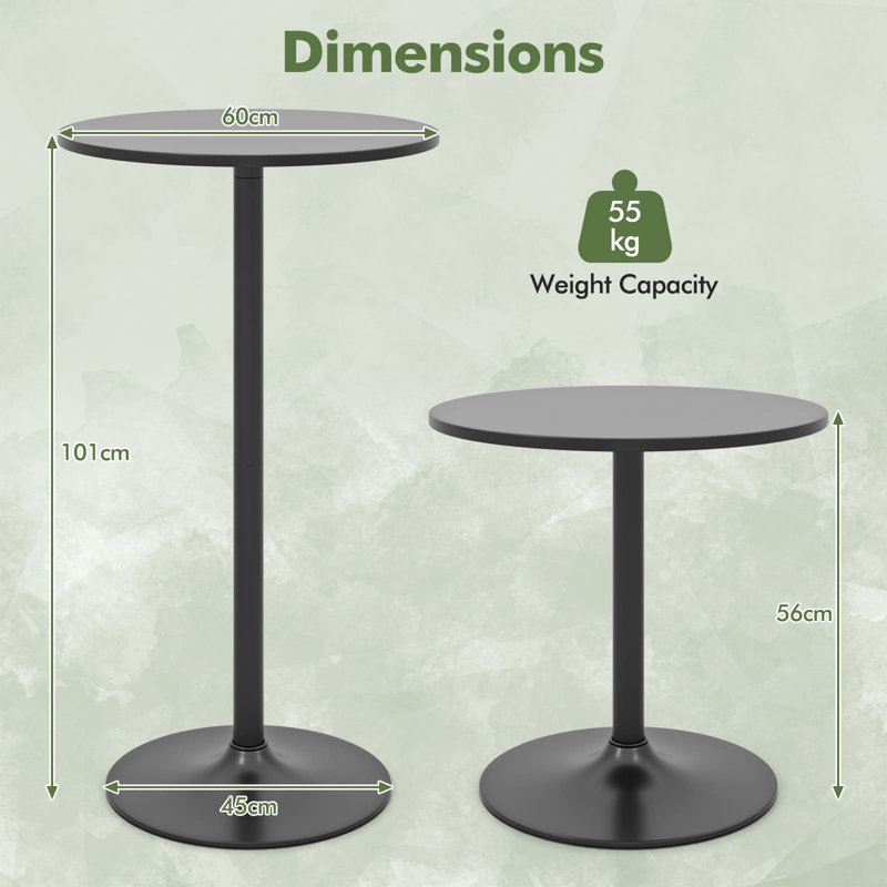 Round Dining Table with Iron Base