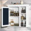 Armoire à pharmacie de salle de bain avec miroir 30 po x 28 po, armoire à miroir murale avec rangement, armoire de rangement blanche pour salle de bain