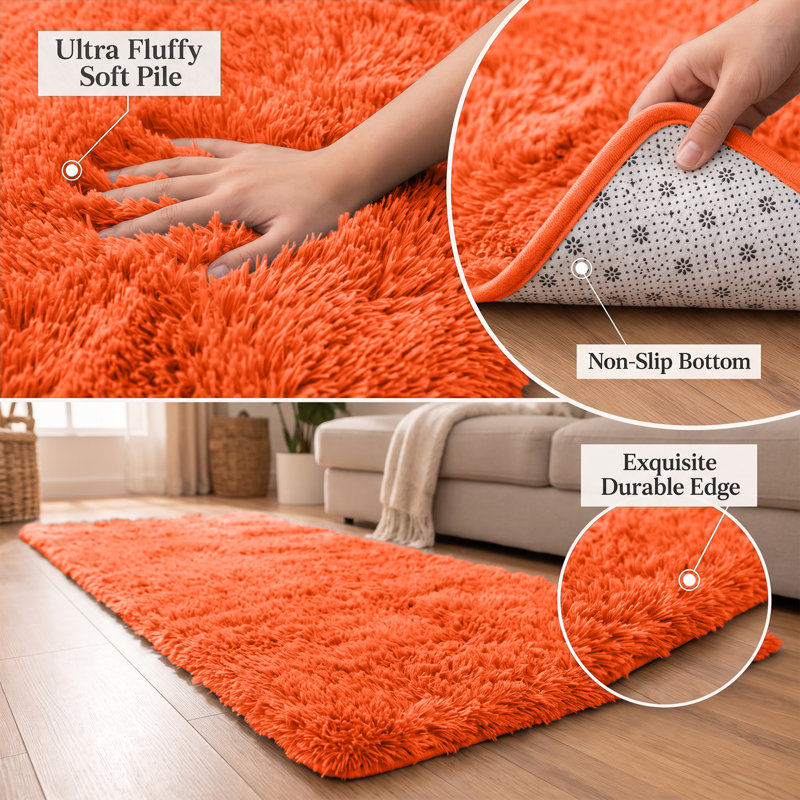 Adela Standard Shag Area Rug, Rectangle 200 x 290 cm