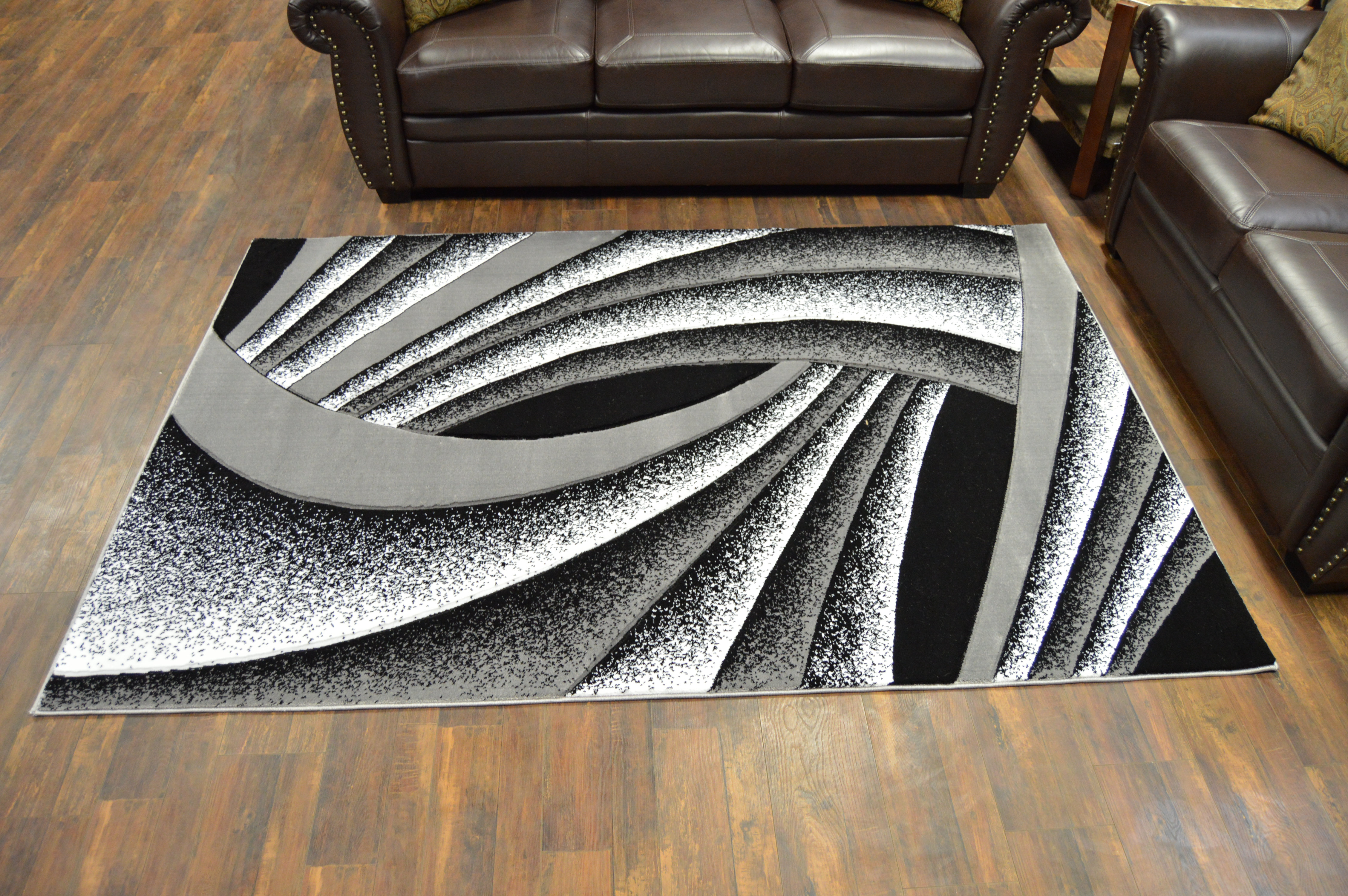 Orren Ellis Stinson 3D Effect Grey/Black Area Rug & Reviews - Wayfair ...