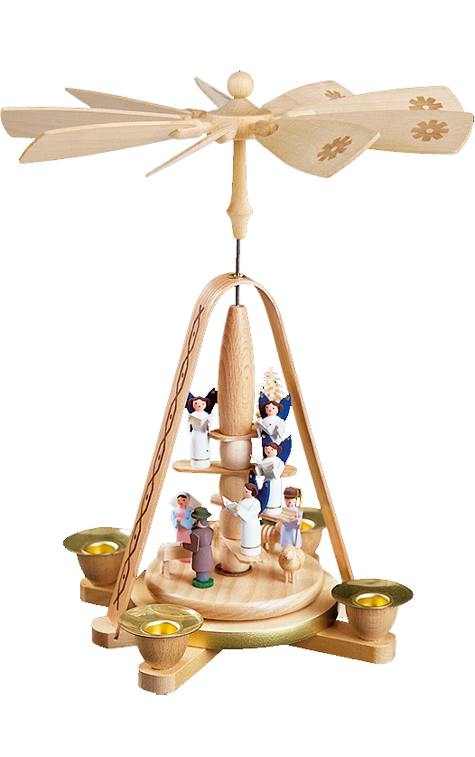 The Holiday Aisle® Richard Glaesser Nativity Scene and Angels Pyramid ...