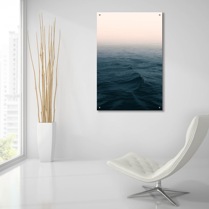 Art mural en verre épique «Ocean 5» par Ian Winistanley, H 16 po x l 12 po x P 0,13 po