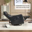 Fauteuil inclinable manuel en faux cuir avec massage à la chaleur et à bascule-128588051
