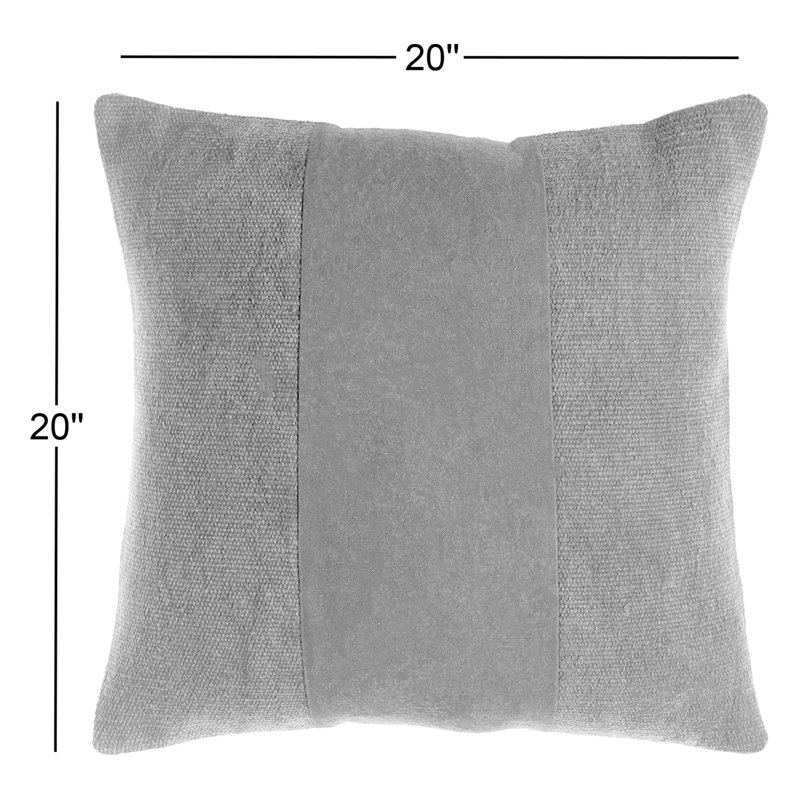 Dunbar Striped Cotton Pillow Cover, 20" x 20", Dark Green