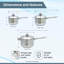 Buckingham 3 Piece Deep Saucepan Set with Stainless Steel Lid