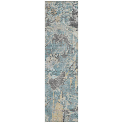 Machine Washable Indoor/Outdoor Chantille ACN2929 Floral Rug