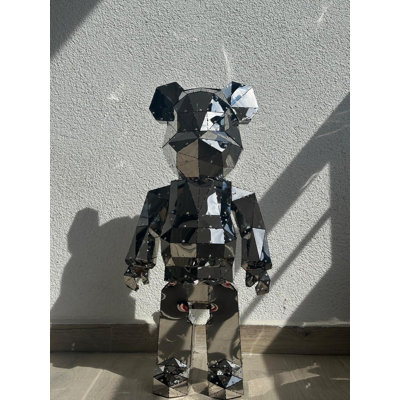 Statue d'ours - Chrome - XXXL