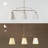 Lidia 3 - Light Shaded Linear Kitchen Island Chandelier