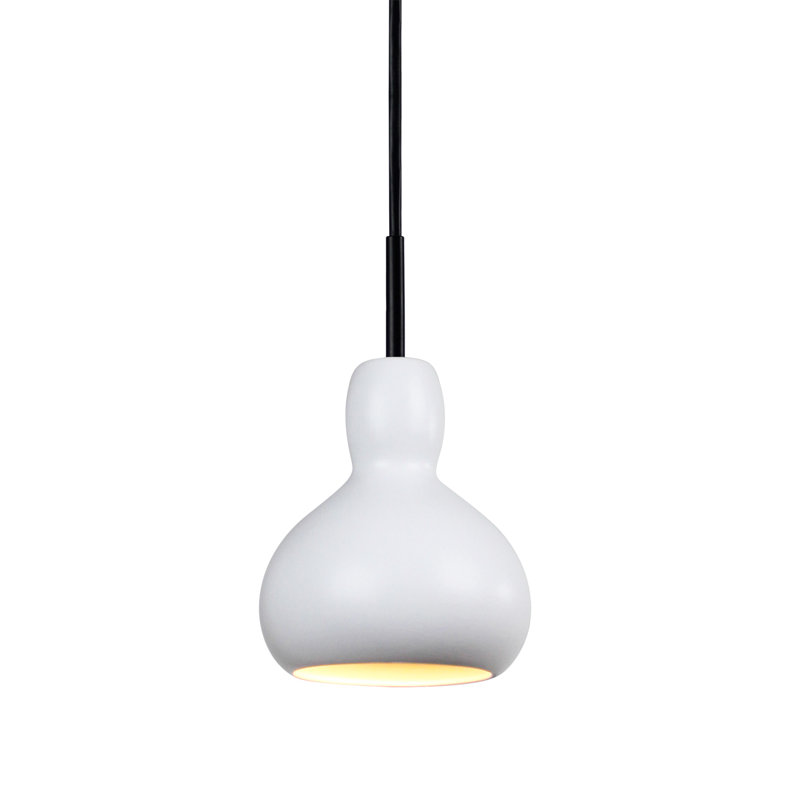 Shimizu 1 - Light Black LED Single Pendant, Satin White